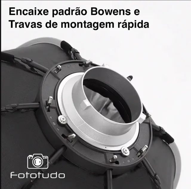 Softbox Octabox 90 Com Encaixe Bowens E Colmeia - Foto 3