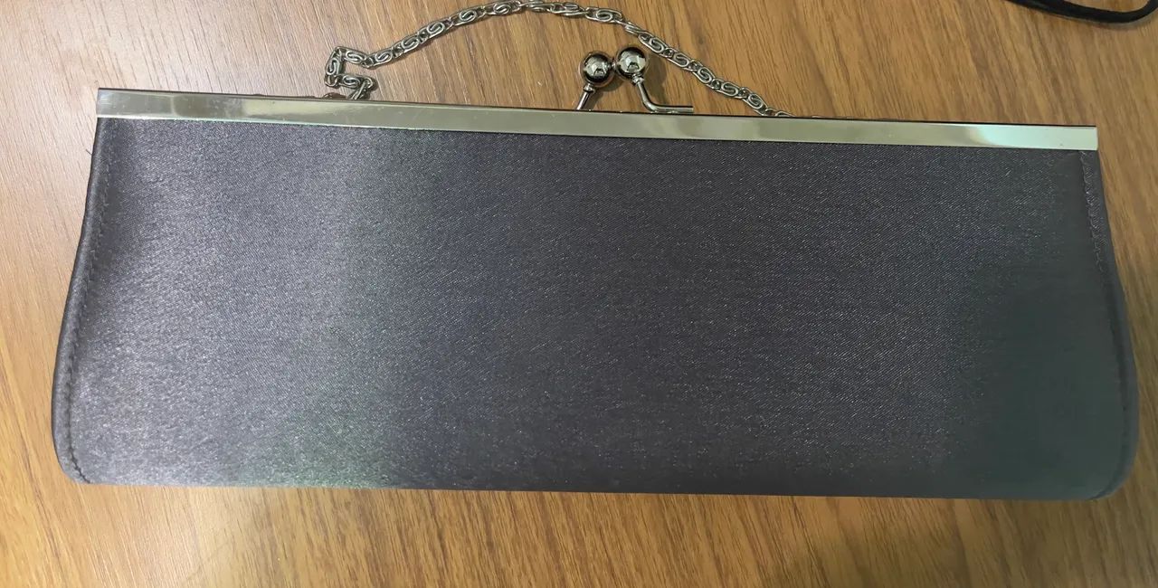 Bolsa social NOVA prateada com alça metal - Foto 3