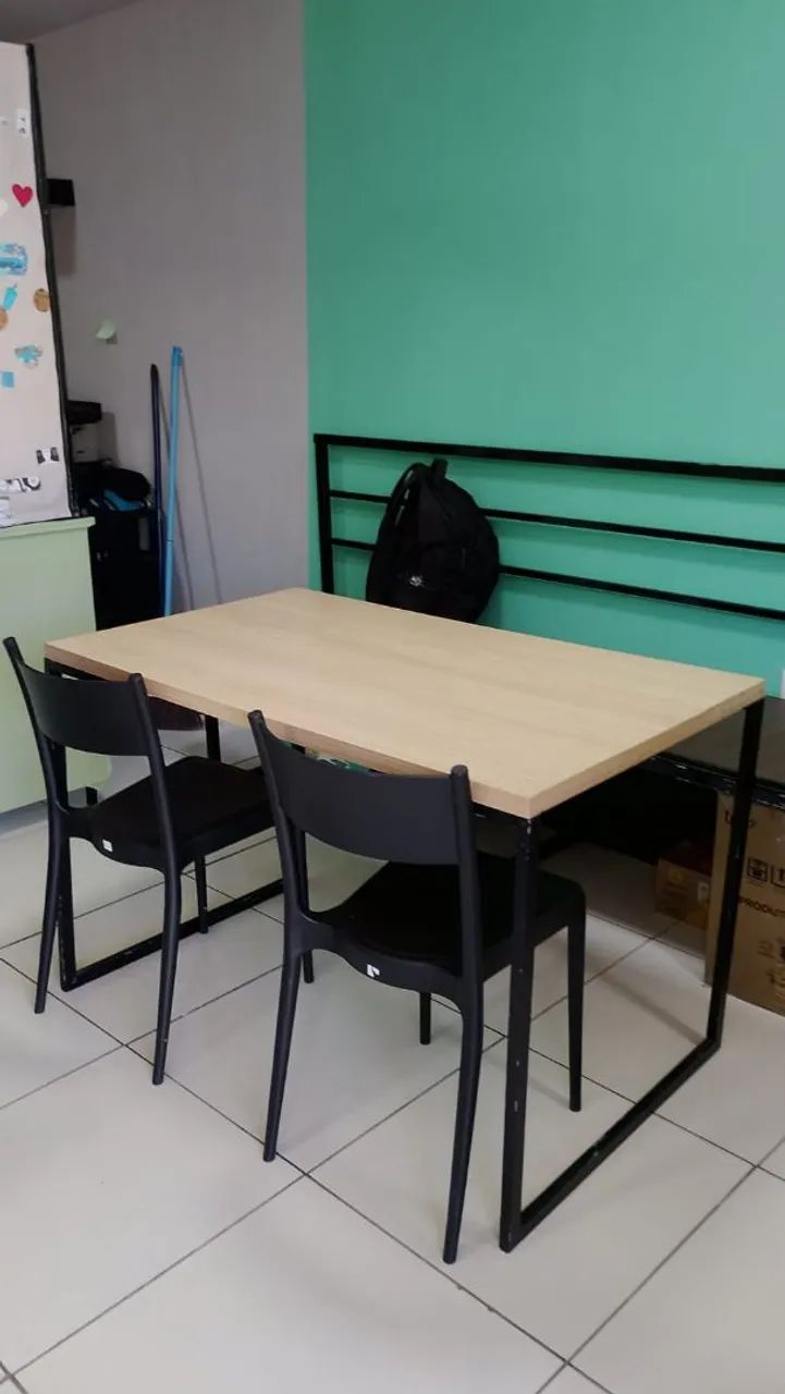 Mesa em mdf suporte de metalon - Foto 2