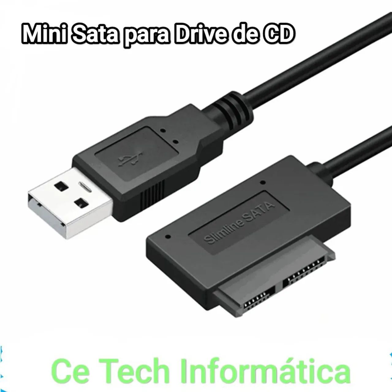Conversor USB 2.0 para Driver CD Notebook Novo - Foto 2