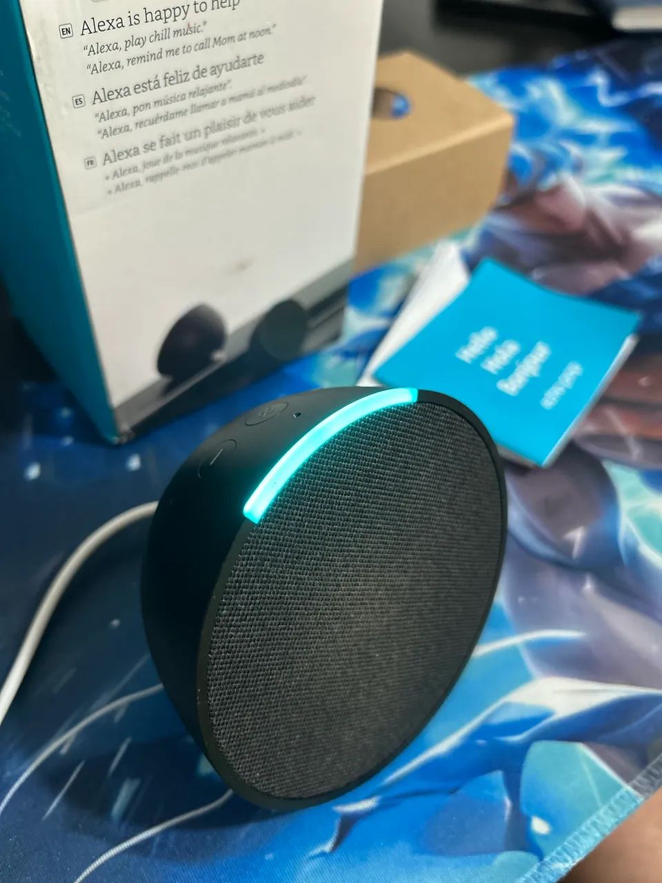 Amazon Echo Pop com Alexa (Preta). Com NF. - Foto 2