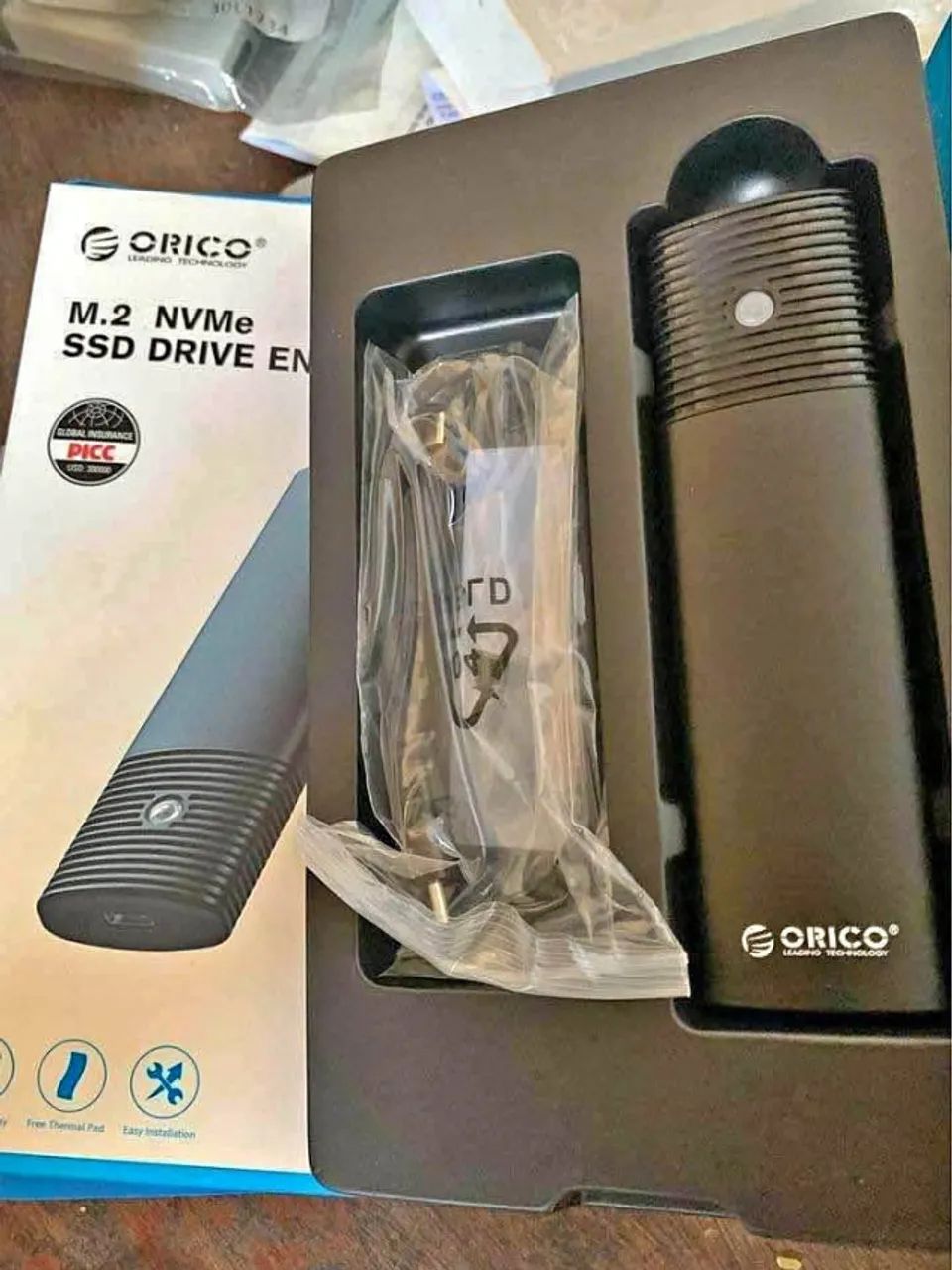 Case pra ssd M.2 Nvme Orico 10 Gbps Original - Foto 2