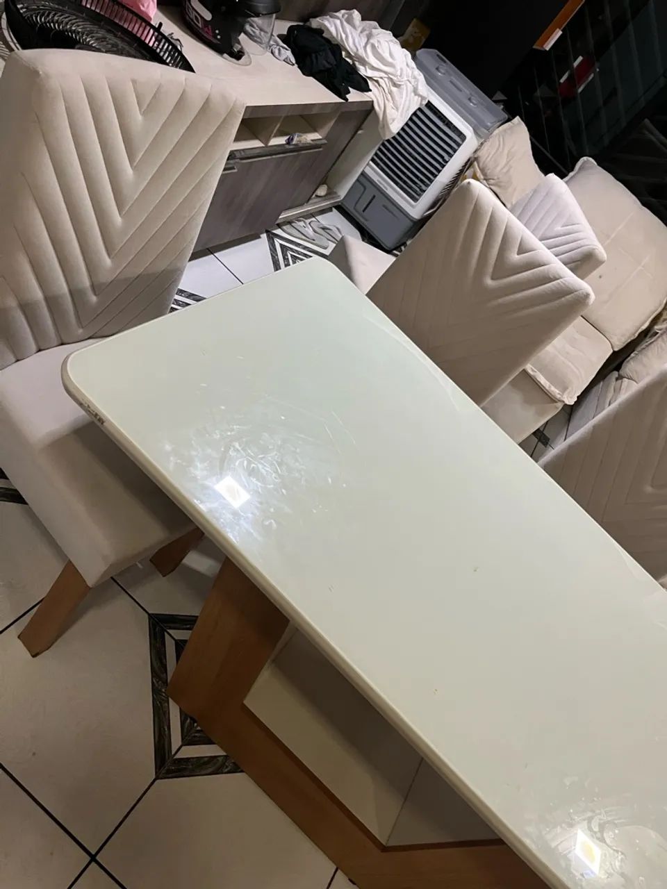 Mesa de vidro com 6 cadeiras  - Foto 5