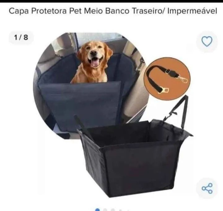 Cesto impermeável para pets, porte médio a grandes ,novo, com zíper ,para banco traseiro 