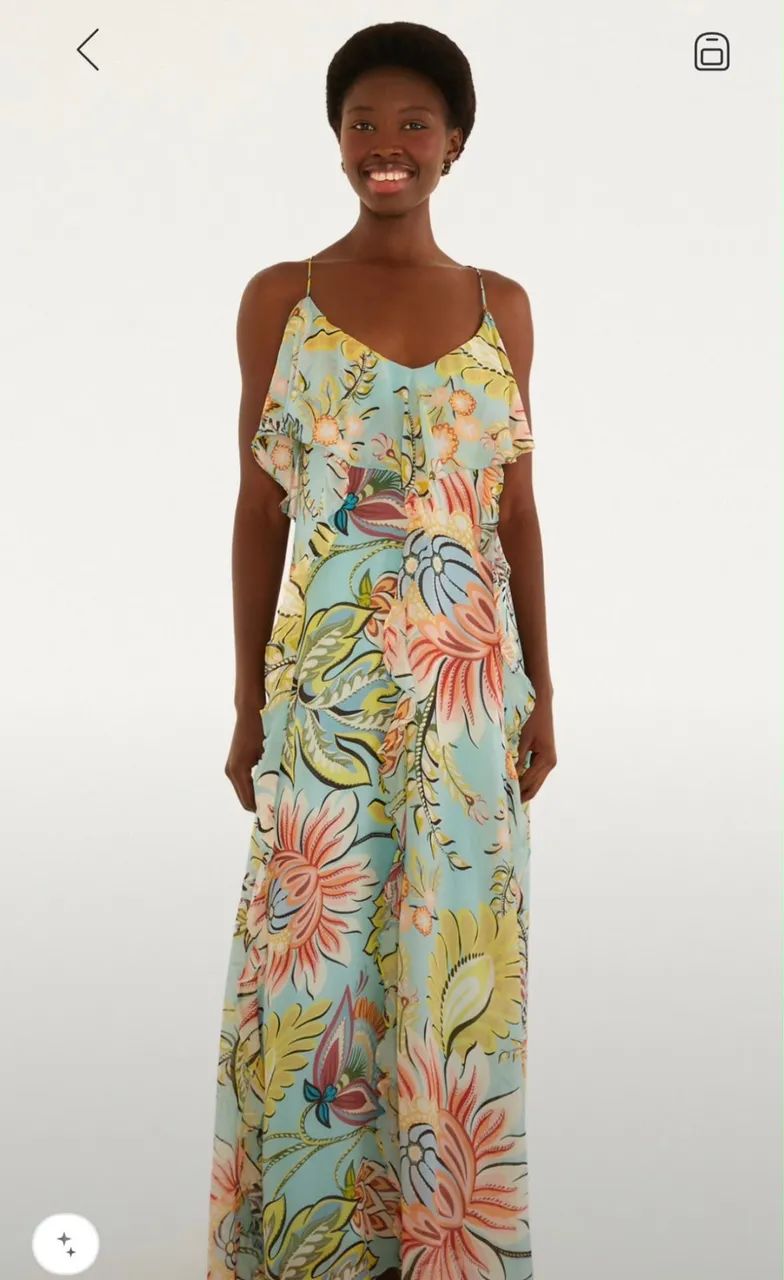 Vestido Longo Estampado Floral Farm