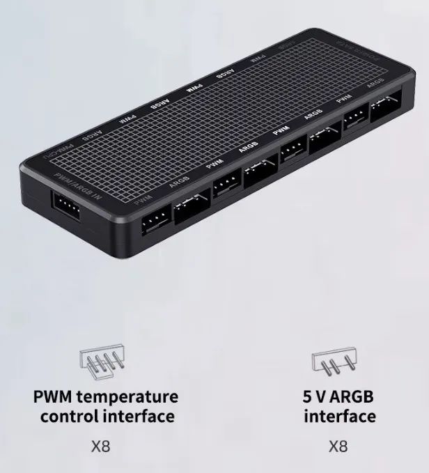 Controladora ARGB 8 FANs Placa Mãe - Foto 2