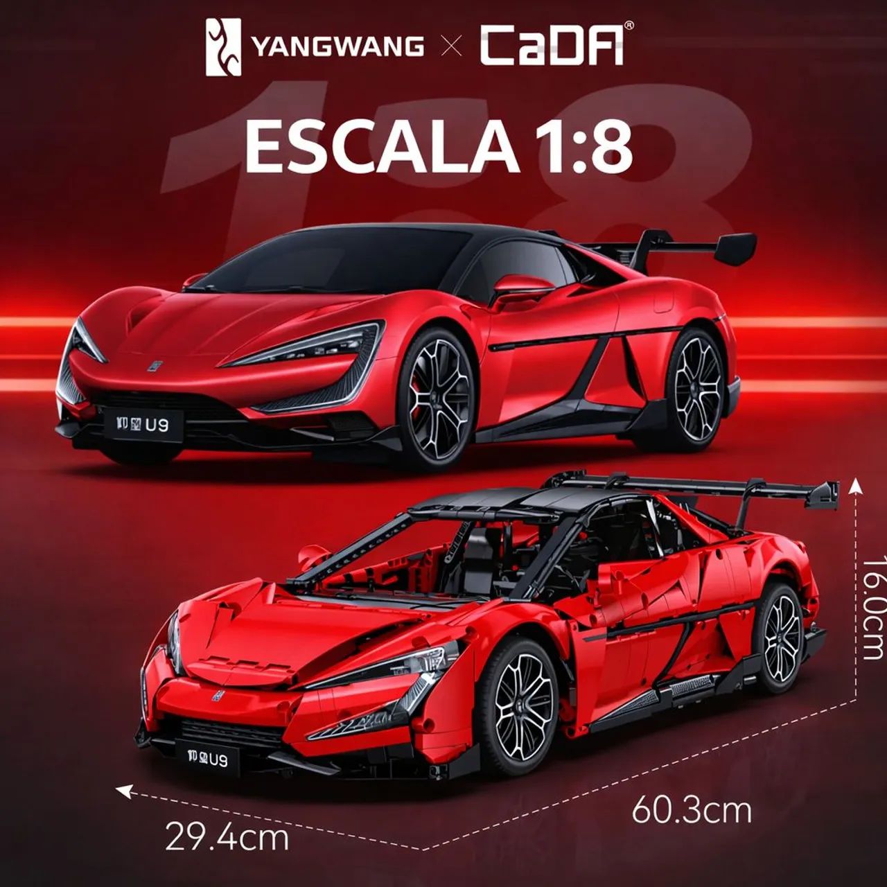 BLOCOS MARCA CaDA YANGWANG U9 C64011W COM 3671 PEÇAS, CONTROLE REMOTO, LED E MOTORIZAÇÃO - Foto 2