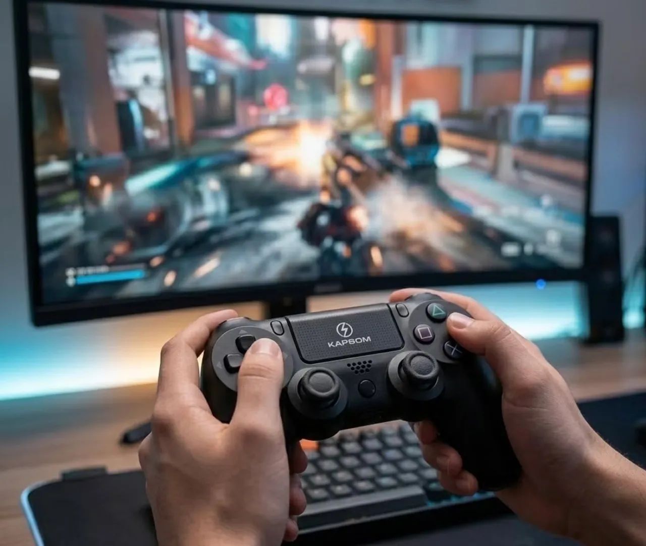 Controle PS4 (sem fio) Kapbom  - Foto 4