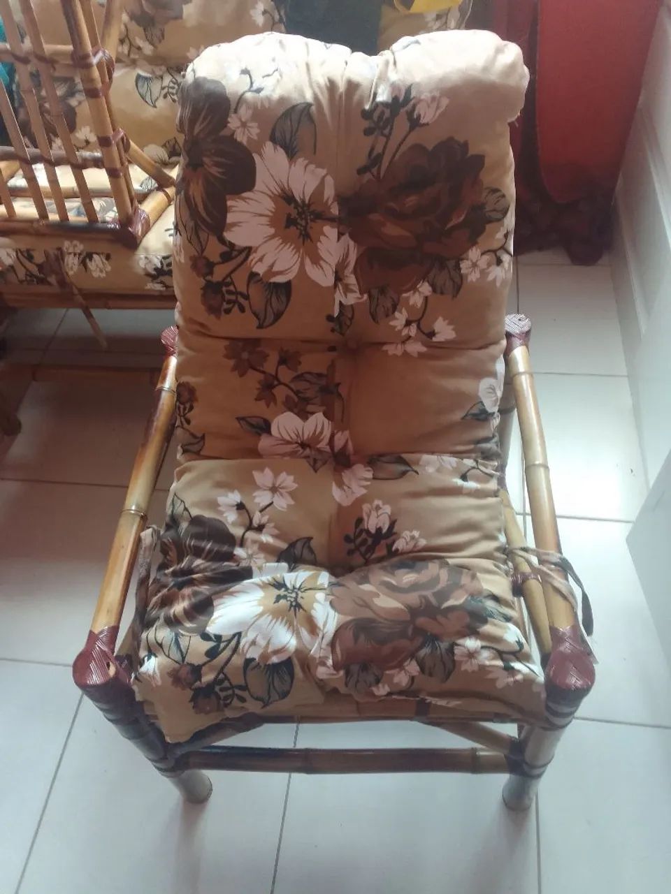 Kit cadeiras de bambu novas  - Foto 2