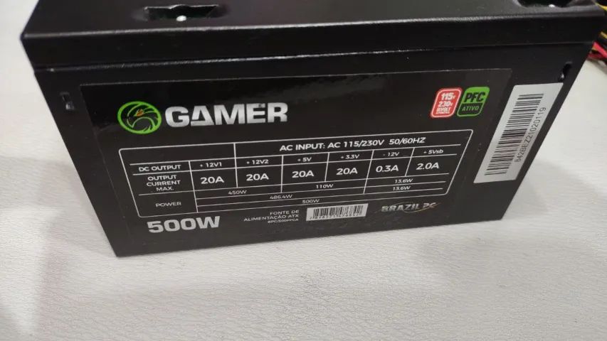 COM DEFEITO: 2 Fontes ATX Strike-X 600W e Brazil PC 500W- COM DEFEITO - Foto 5