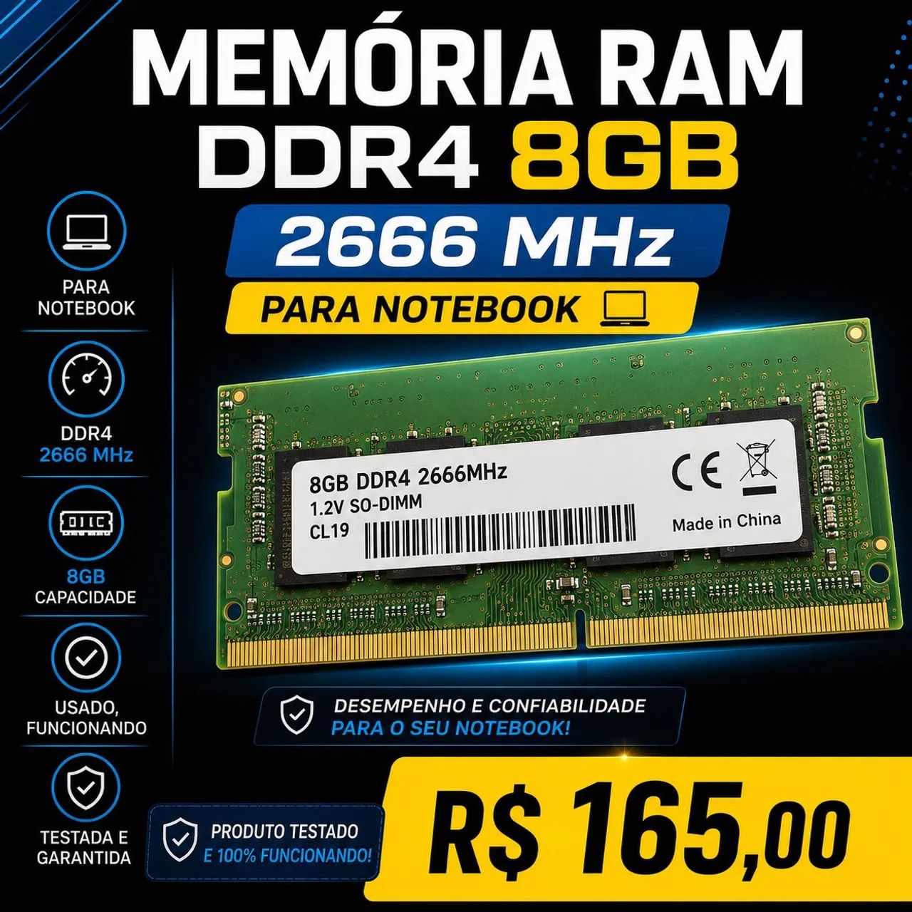 Memória ddr4 8gb