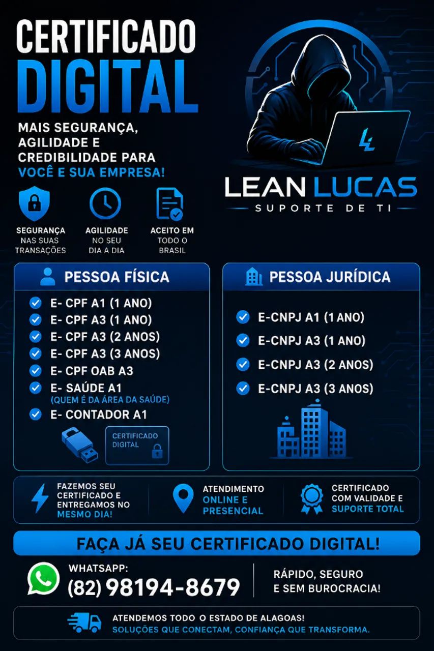 Certificado Digital CNPJ e CPF