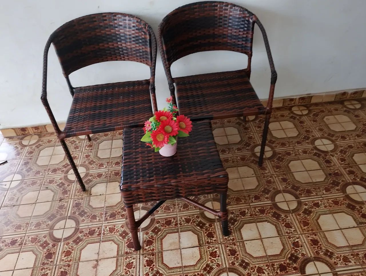 Jogo de poltronas de área externa 