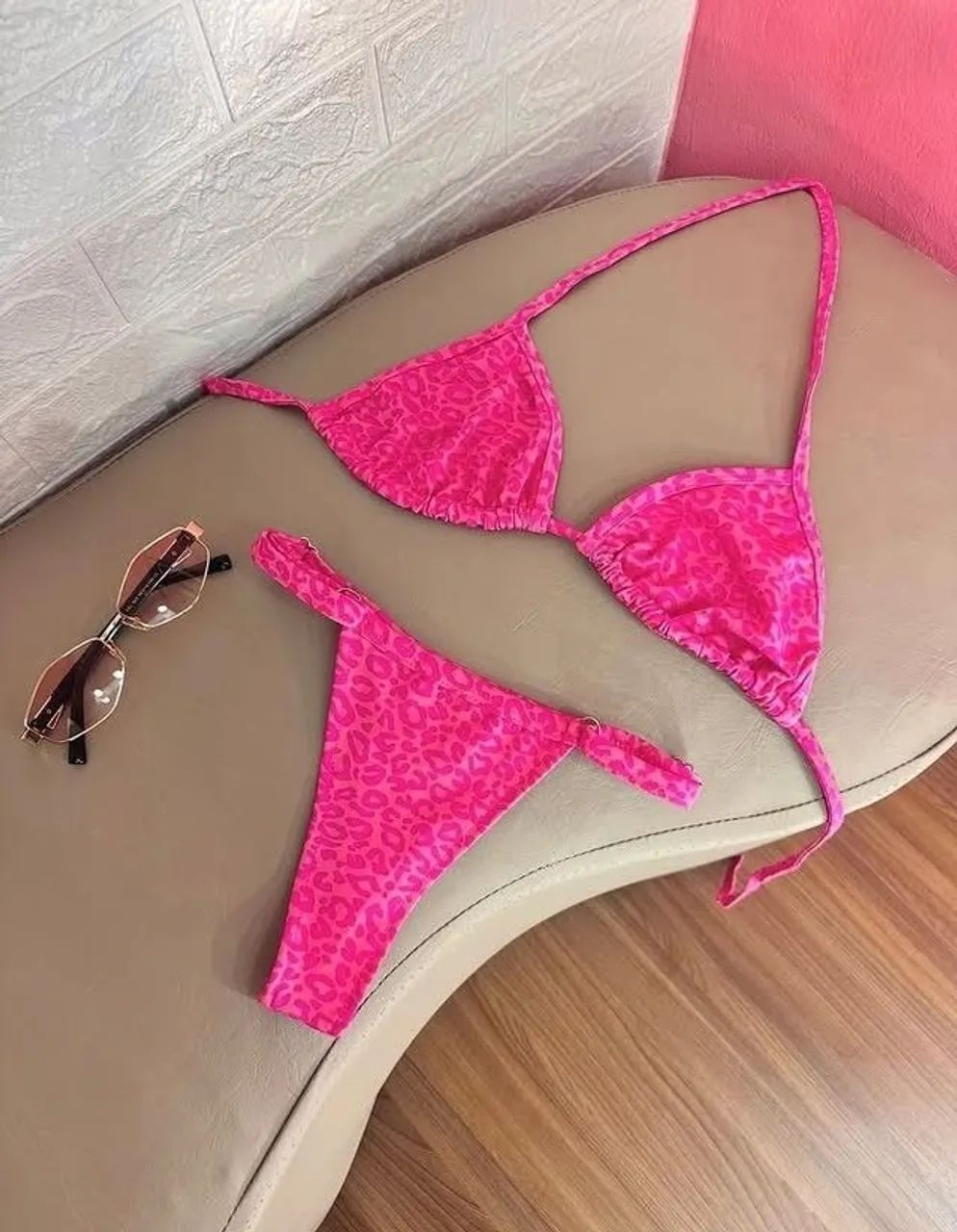 Biquini onça pink
