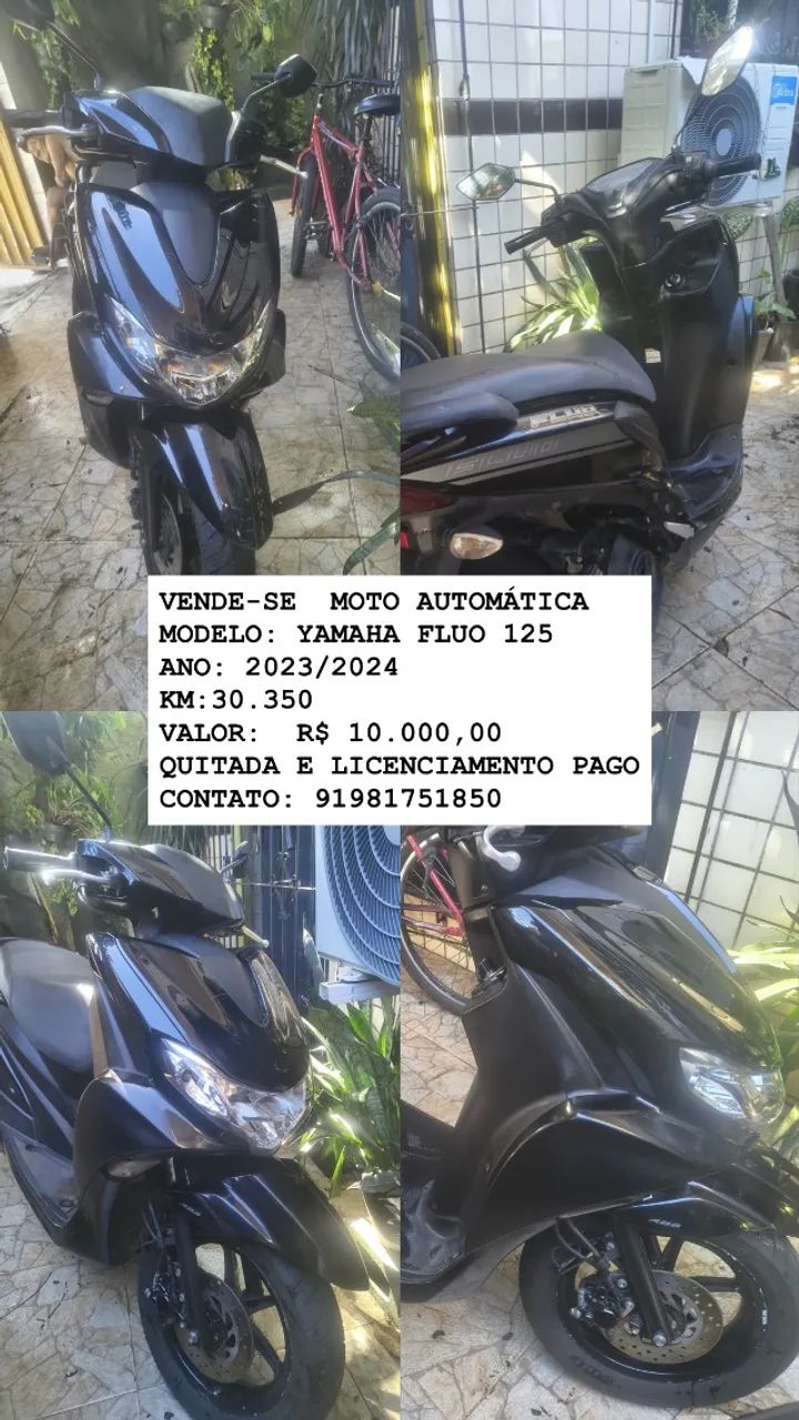 VENDE-SE MOTO AUTOMÁTICA QUITADA