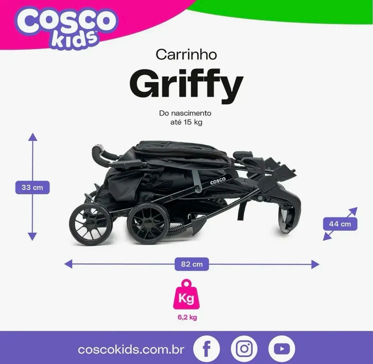 Carrinho de bebê cosco  - Foto 3