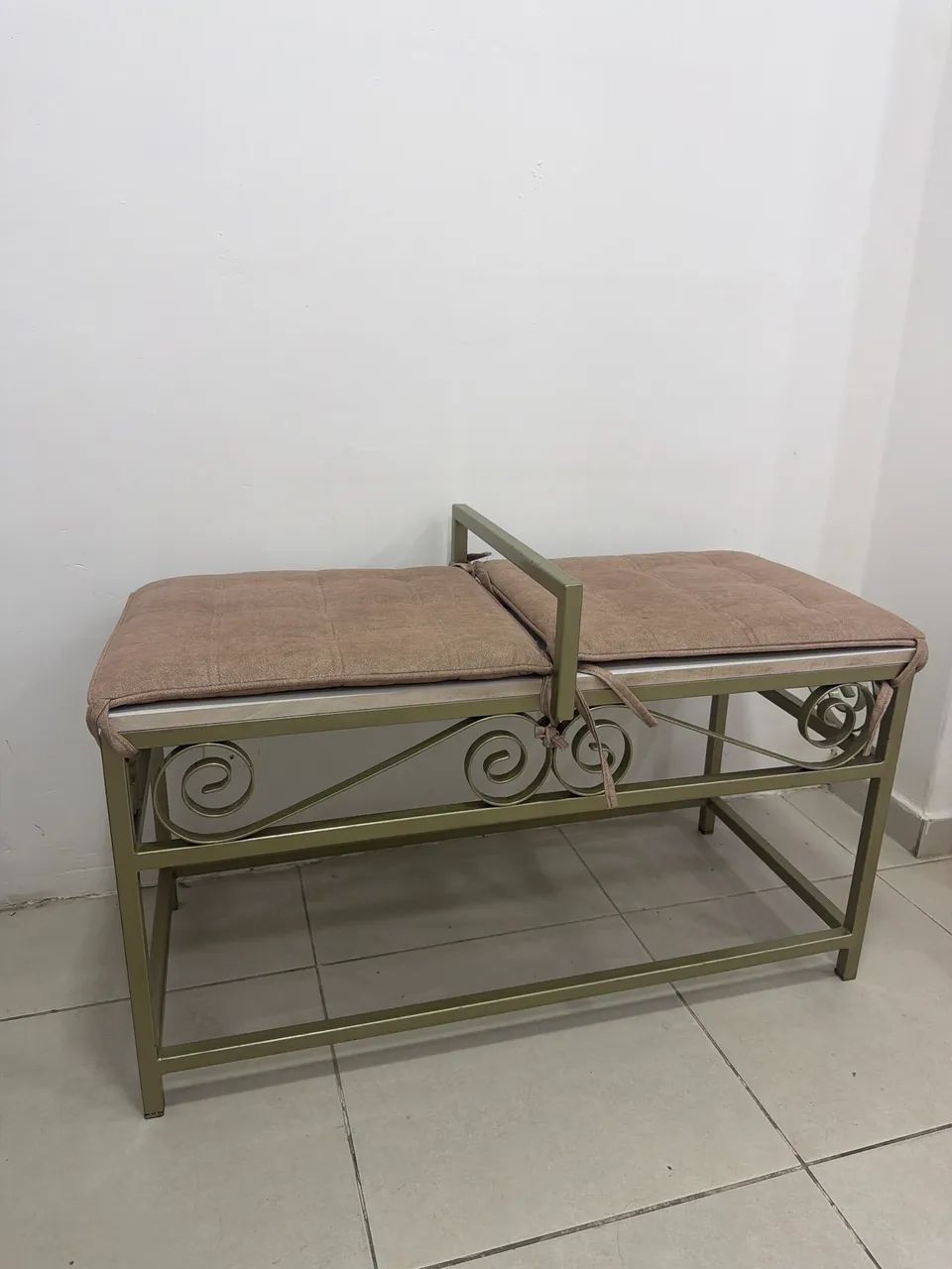 BANCO DOIS LUGARES FERRO BATIDO
