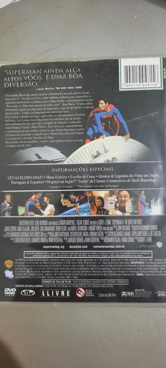DVD FILME SUPERMAN 4 ORIGINAL  - Foto 2