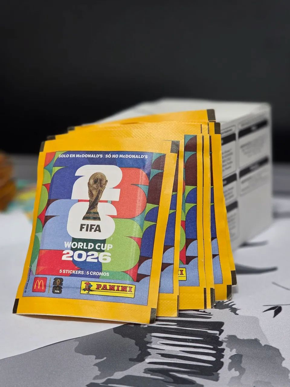 5x Pacote Figurinha Copa 2026 - Dourada MC - Original Panini 