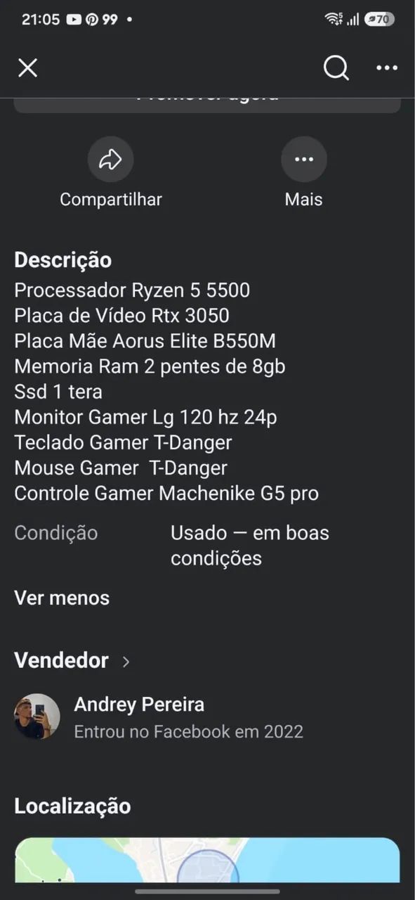 PC gamer com controle gamer 