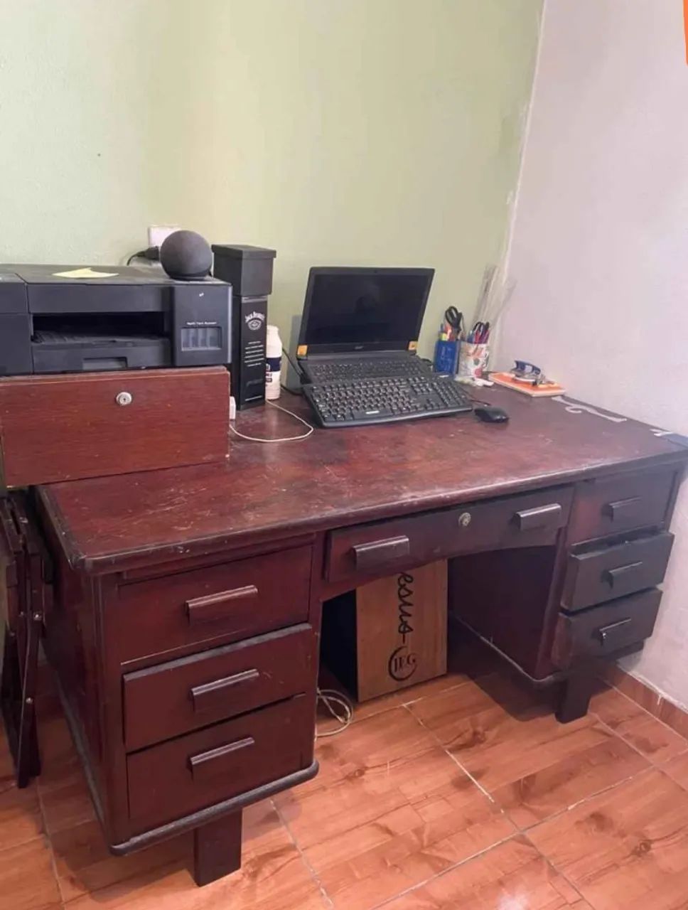 Mesa de escritório madeira maciça  - Foto 2