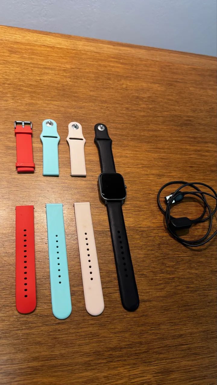 Relógio smartwhatch incluso pulseiras 