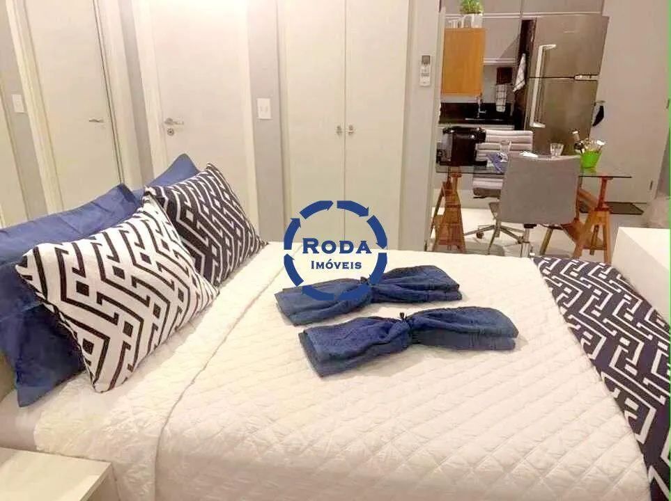 Studio mobiliado na Pompéia com vista mar e 1 vaga - Foto 4
