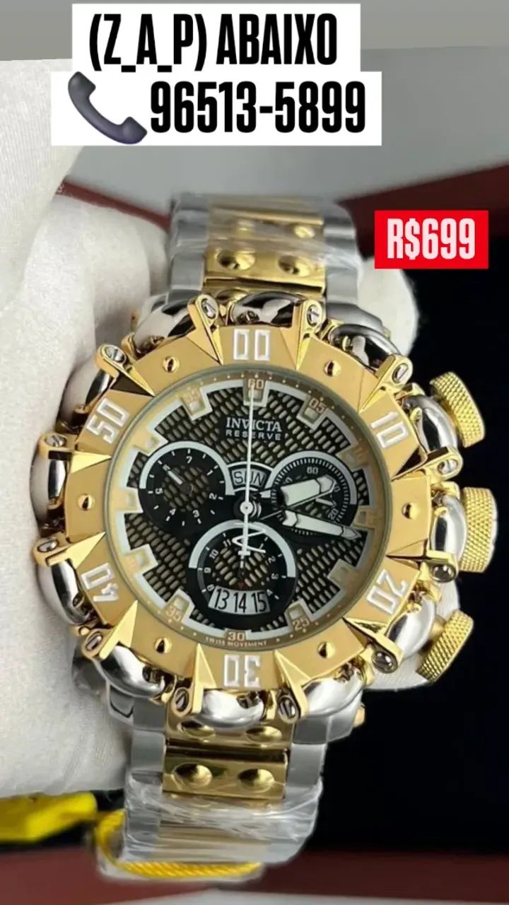 Relógio INVICTA HYPER BEAST MISTO COM DOURADO  - ENTREGAMOS  - Foto 2
