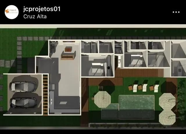 Planta baixa 3D Residencial e Comercial - Foto 3