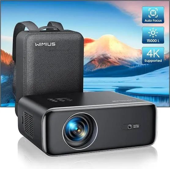 Projetor Bom com muita luminosidade Bluetooth suporte 4K Wimius