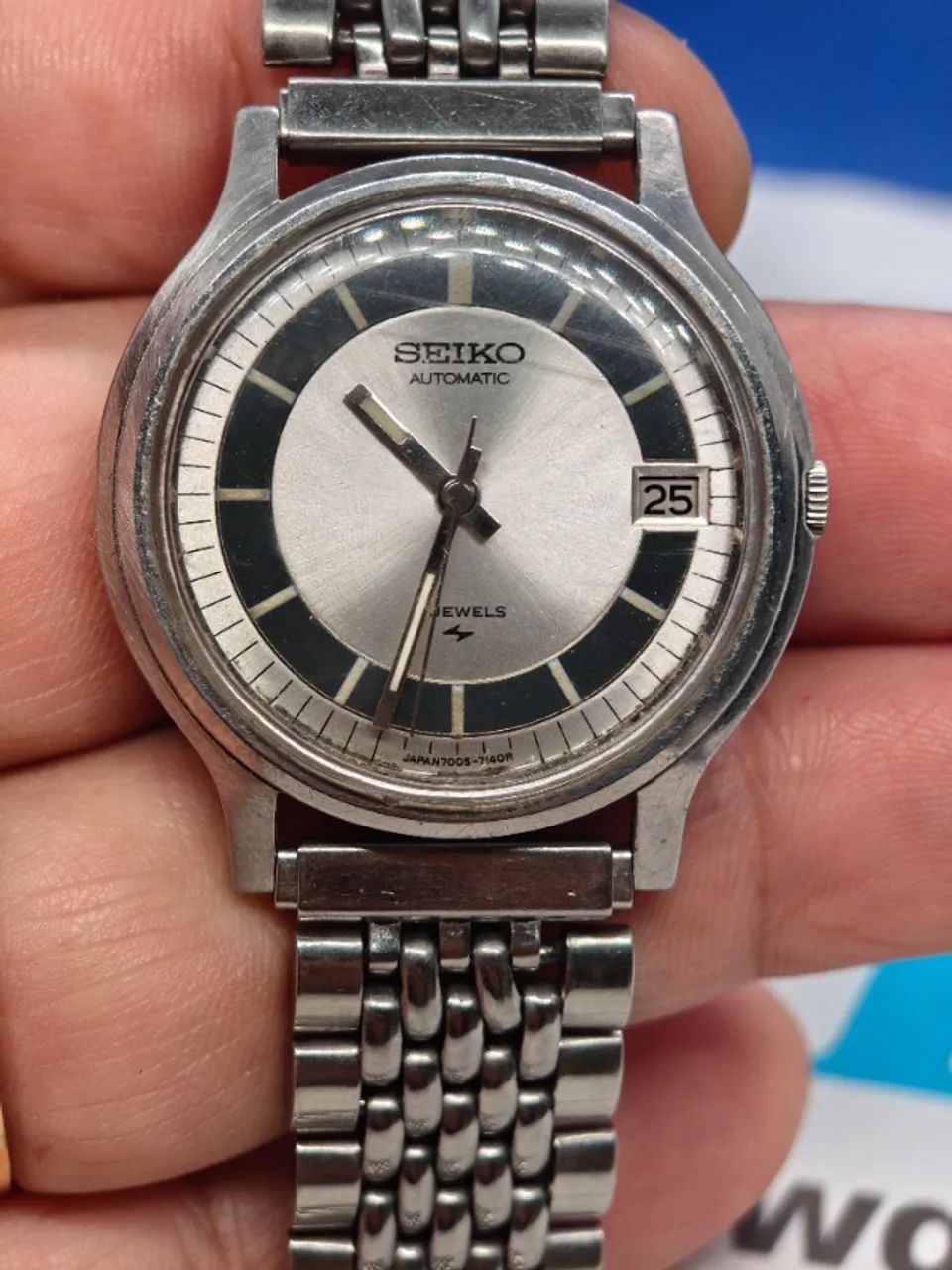 RELOGIO SEIKO 7009 PULSEIRA GRÃO DE ARROZ 