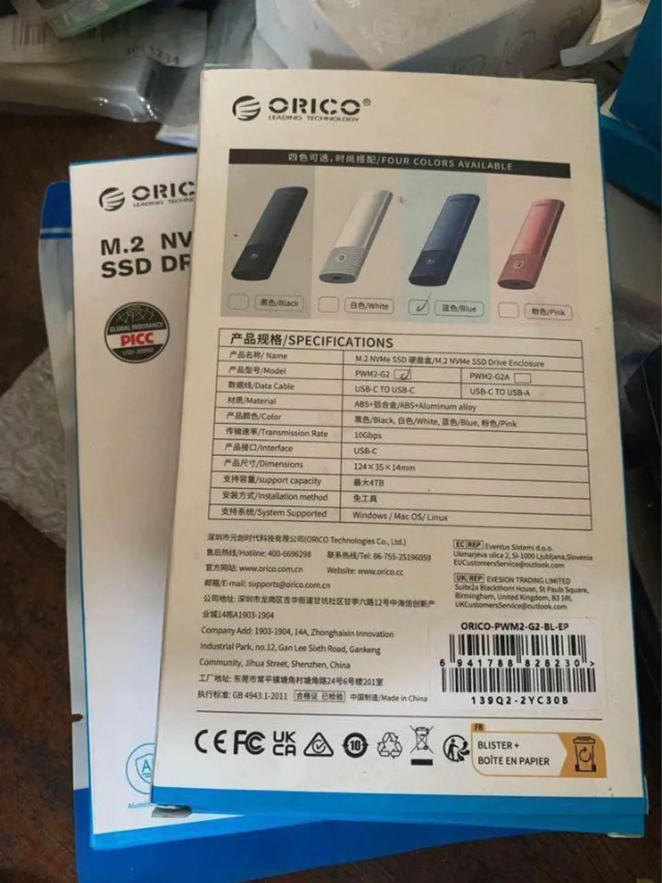 Case pra ssd M.2 Nvme Orico 10 Gbps Original - Foto 4