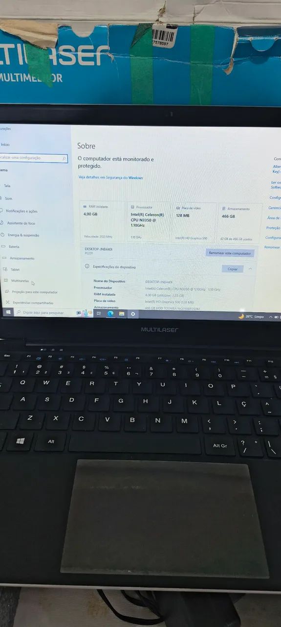 Notebook muktilaser 500Gb 4 de RAM novo com caixa  - Foto 5