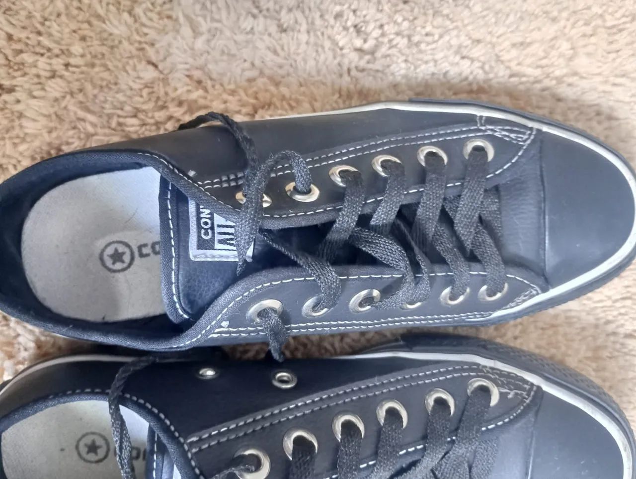 tênis ALL Star preto de couro 36 - Foto 2