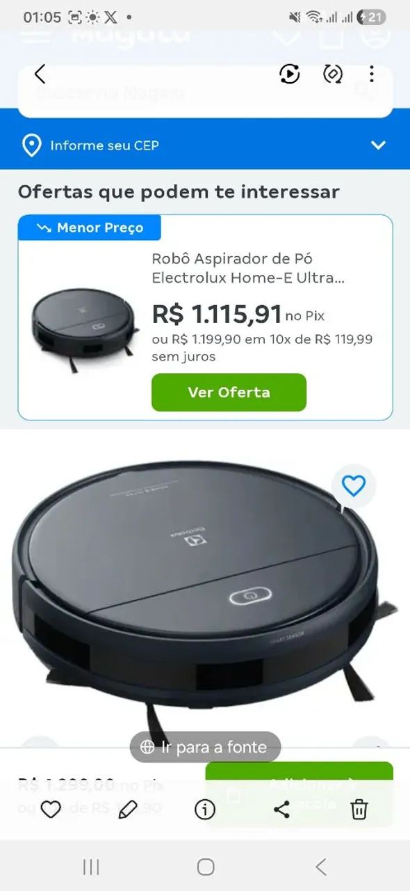 Aspirador robô 