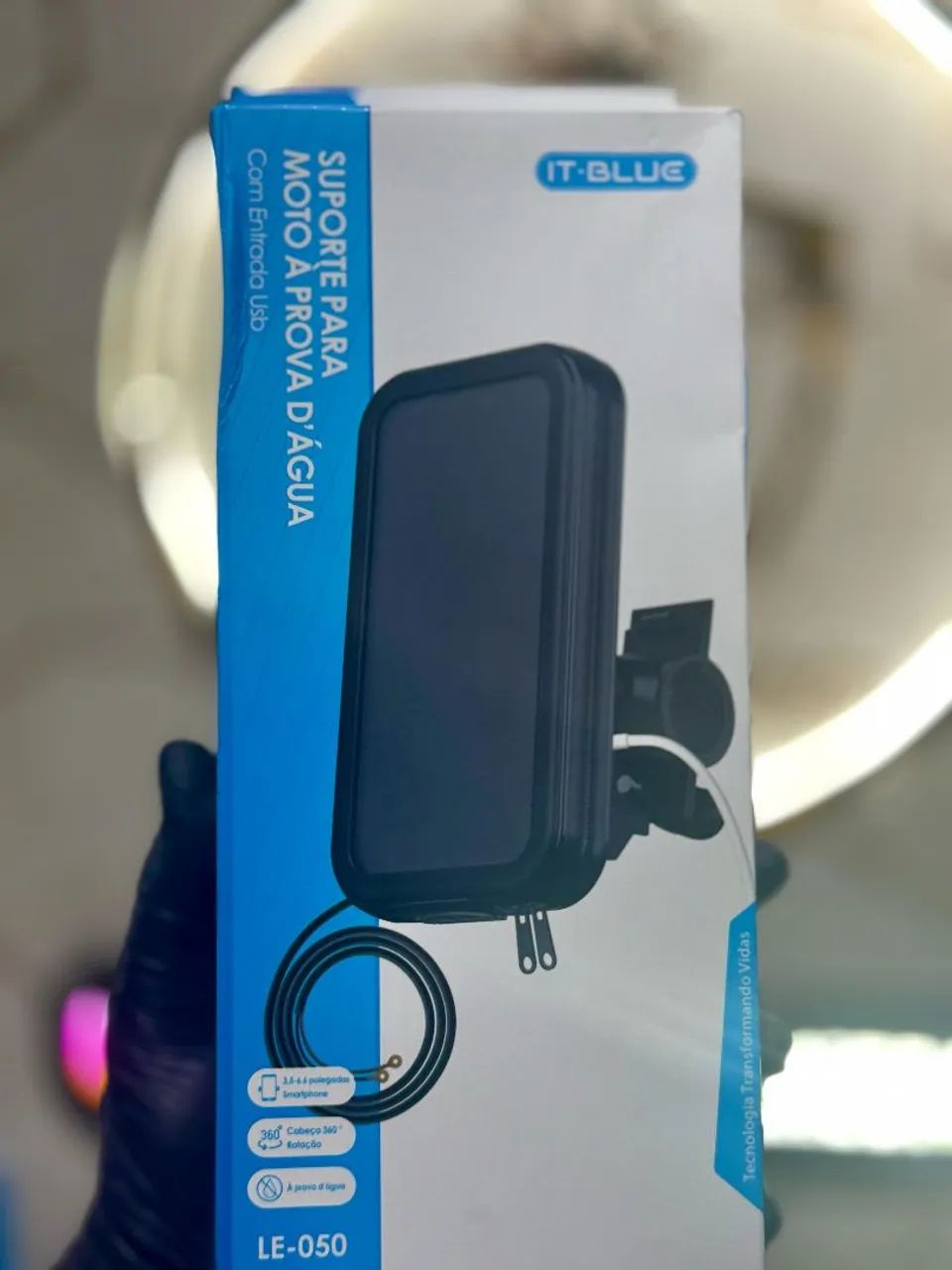 Suporte de celular para moto aprova d'água  - Foto 4