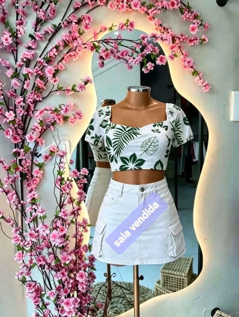 Cropped Estampado Feminino