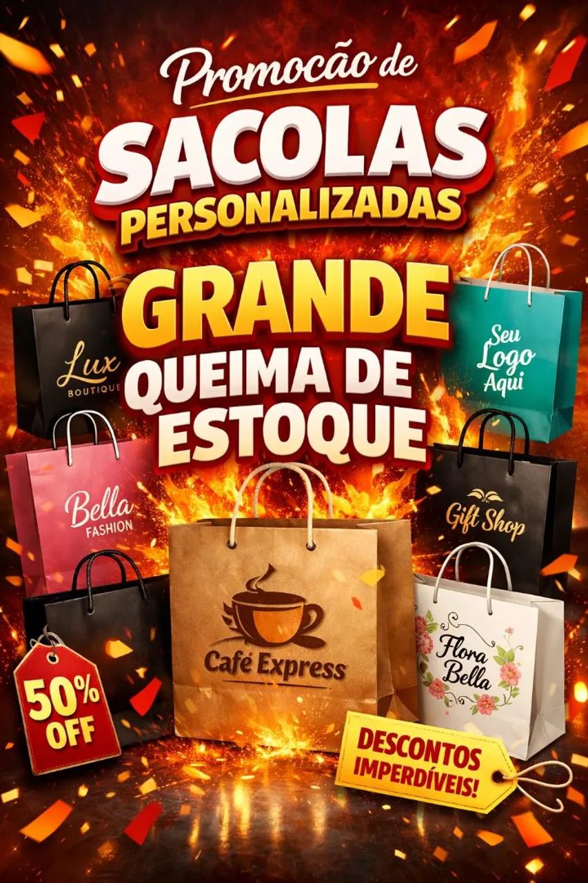 Sacolas personalizadas (promoção 