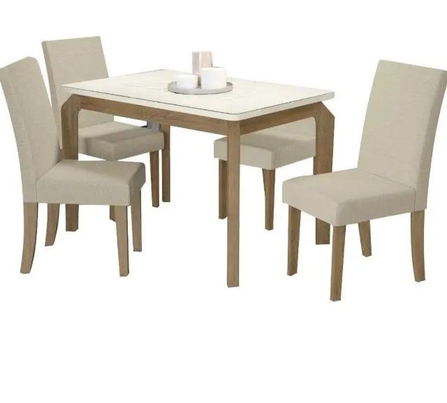 Mesa de jantar + 4 cadeiras  seminova - Foto 4