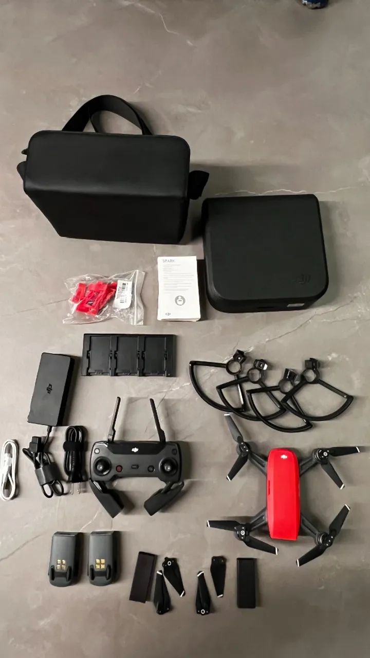 Drone Dji Spark Fly More Combo Câmera Full Hd Red 2 Baterias - Foto 2