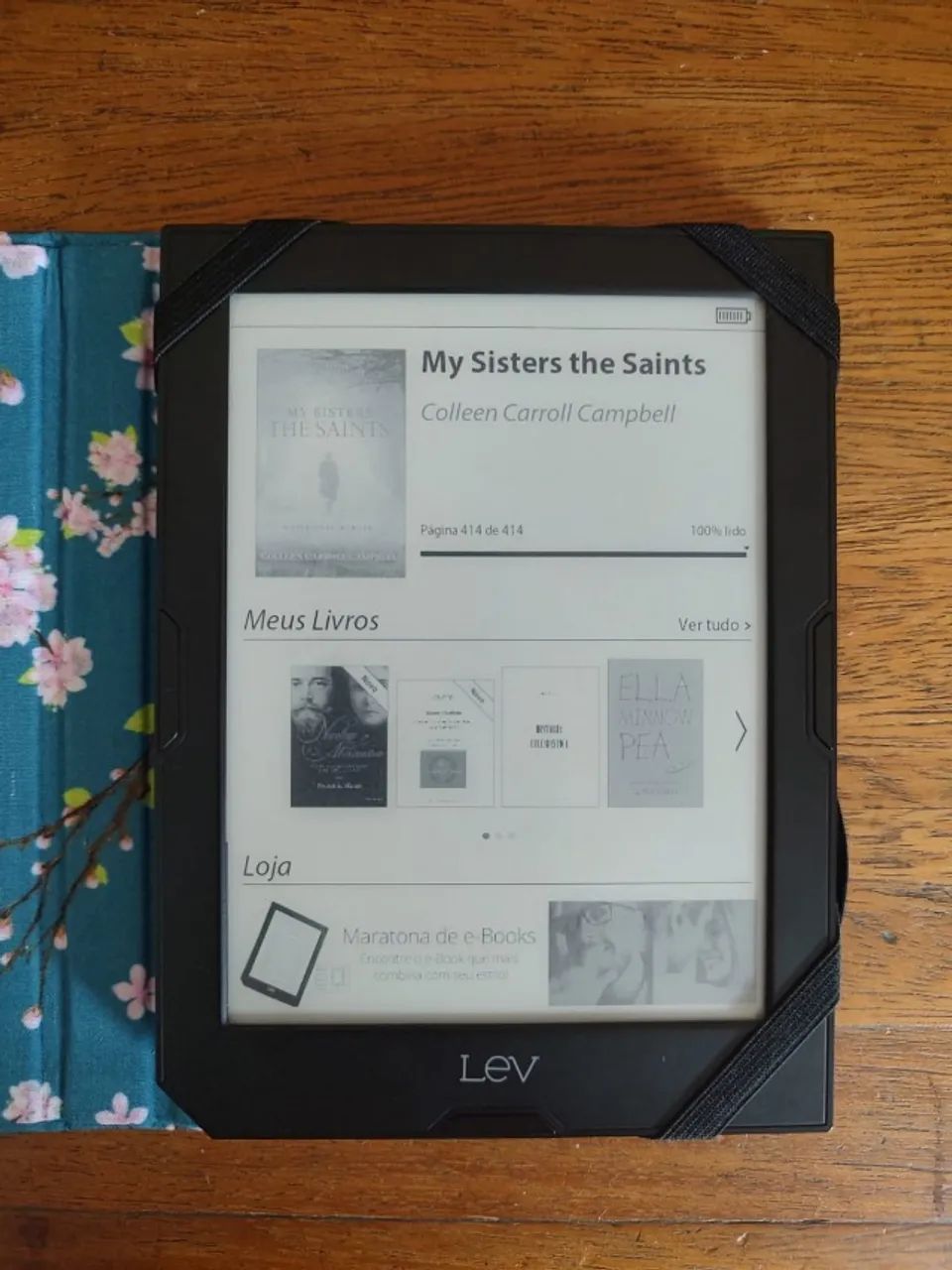 E-reader LEV Saraiva + capa e carregador