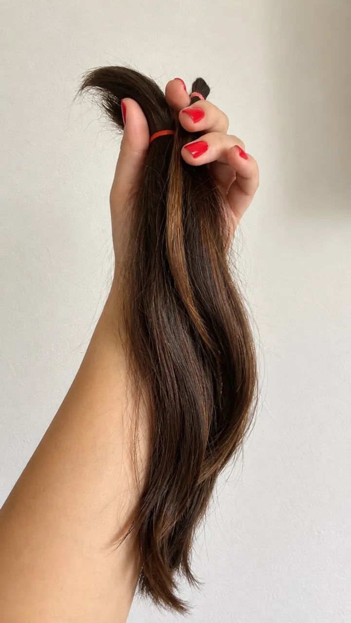 Cabelo humano liso natural
