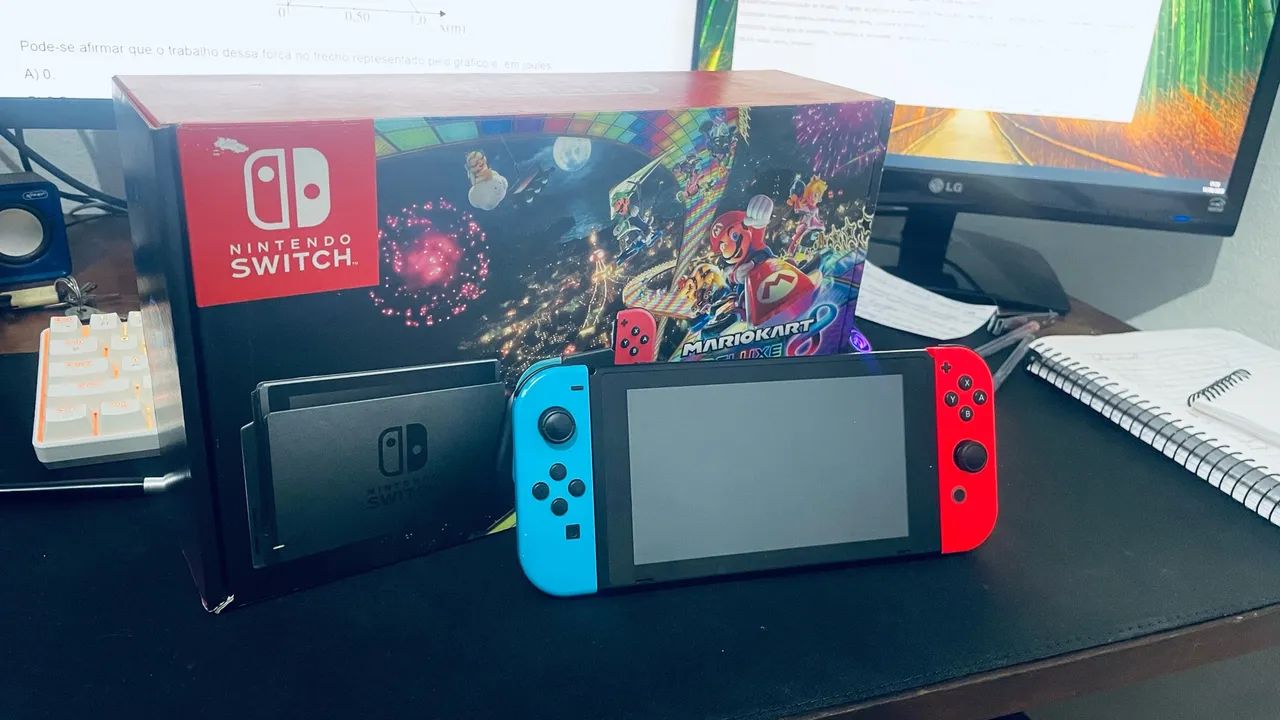 ? Nintendo Switch V2 Desbloqueado + MicroSD 128GB | Completo