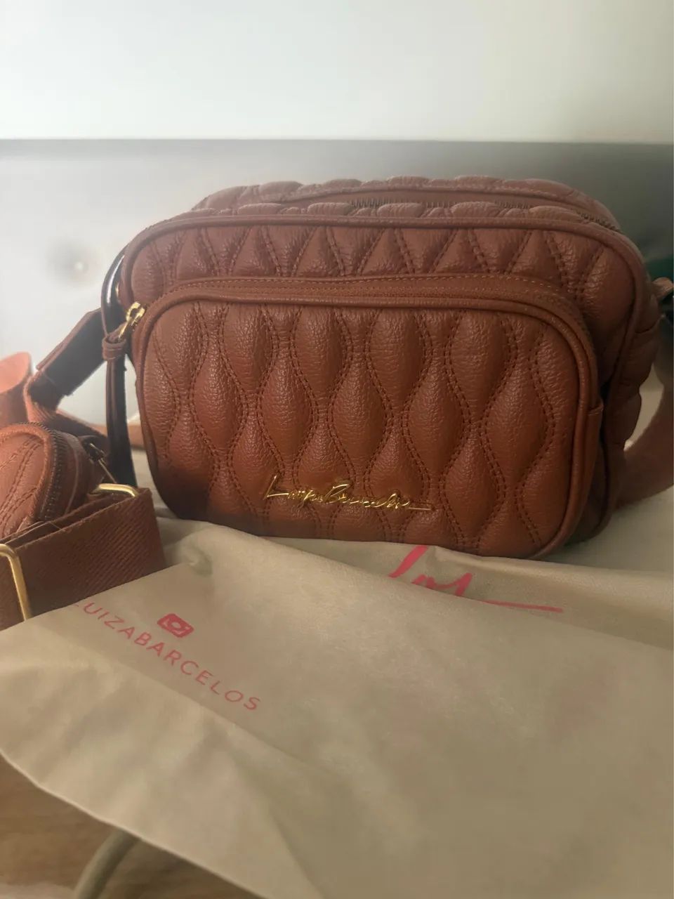 Bolsa Luiza Barcelos Bege Original