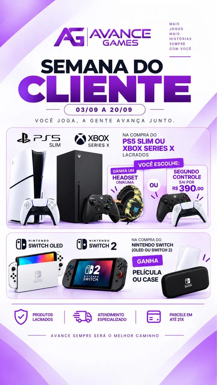 Ps5 slim sem leitor digital + brinde - Foto 2