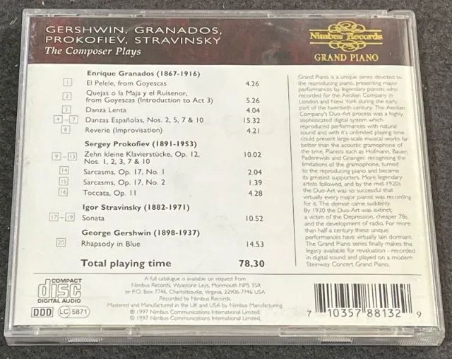 CD - The Composer Plays - Grand Piano  - Foto 3
