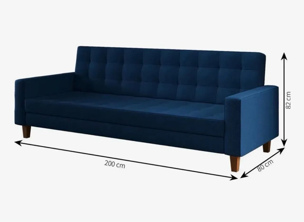 OFERTA! Sofá-Cama 3 Lugares com baú espaçoso: Conforto e Praticidade - Foto 5