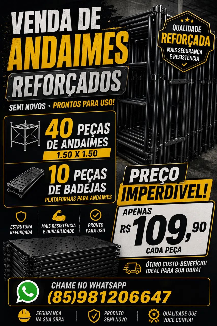 ? OFERTA IMPERDÍVEL EM ANDAIMES! ? 
