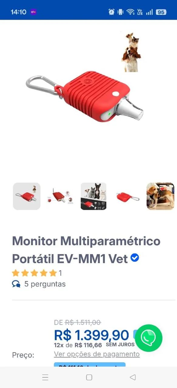 Mini multiparâmetros Veterinário - Foto 5