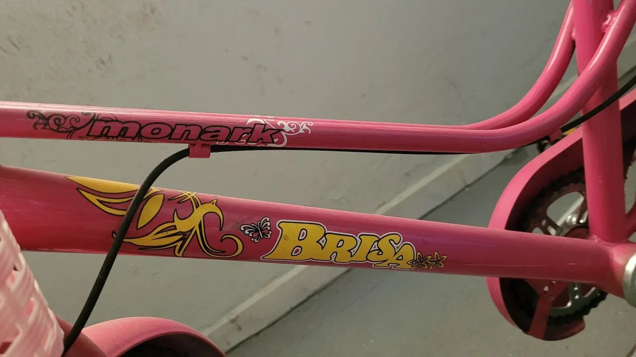 Bicicleta Infantil Aro 20 Rosa Monark c/Cesta e Bagageiro - Foto 3